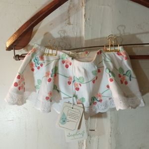 A Size: 0-3 Months Sapling "Bluebirds" Baby Skirt Bloomer Skirt